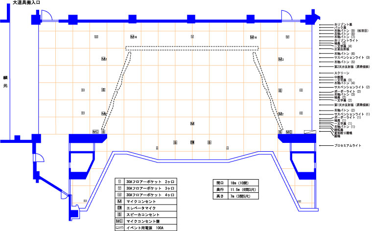 文化ホールステージ平面図