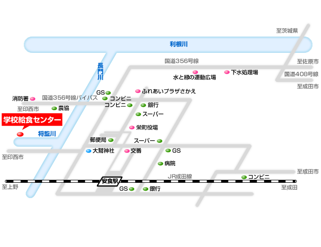 学校給食センターアクセス図