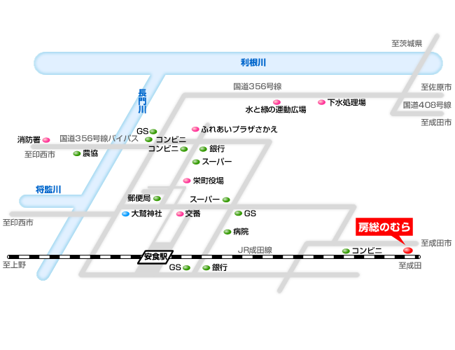 房総のむらアクセス図