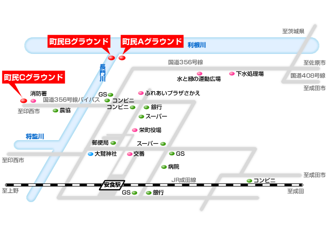 町民グラウンドアクセス図